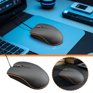 Wired Optical For Laptop And Desktop Ergonomic Design Smooth Tracking Slip - Afbeelding 1 van 9