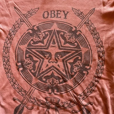 Vintage Obey Large Thermal Long Sleeve T Shirt Tee Pre-owned - Image 1 of 4