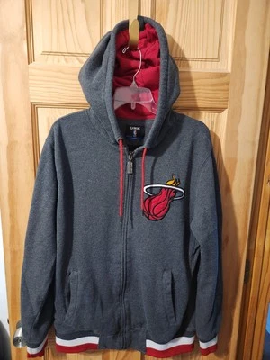 Sudadera con Capucha Miami Heat UNK NBA Cremallera Completa Cosida Talla Grande Foto 1 de 4