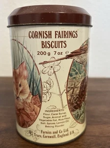 Vintage Cornish Fairings Biscuits Metal Tin Empty 5”x3” Advertising *Read* - Picture 1 of 10