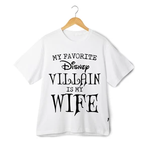 Disney Villain Wife T-Shirt – Funny Couple Tee for Disney Fans & Husbands - Picture 1 of 11