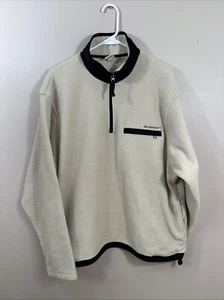 Old Navy mens XL tan and black fleece Pullover Drawstring Waist Zip Pocket - Picture 1 of 8