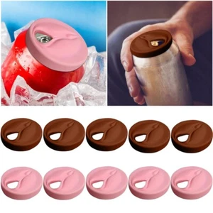 10PC Pink+Brown Bachelor Party Novelty Vagina Shaped Can Lids Spoof Silicone Can - Picture 1 of 7
