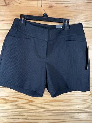 NOVO com etiqueta-APT FEMININO. Shorts City texturizado gravata preta tamanho 9 6 frete grátis novo com etiquetas - Imagem 1 de 4