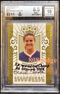 2008 SPORT KINGS INSCRIPTIONS AUTO GOLD: BRANDI CHASTAIN/10 BGS 8.5 AUTOGRAPH 10 - Picture 1 of 9