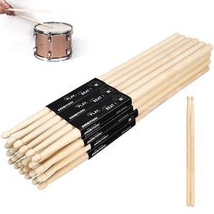 12 Pairs 5A Drum Sticks Oval Tip Non-Slip for Electronic Jazz Drums - Picture 1 of 7