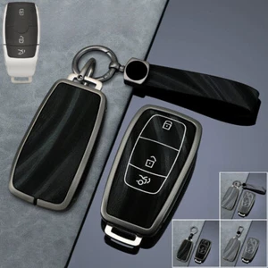 Zinc Alloy Leather Car Key Case Cover For Benz A B C E S G GLS EQC CLS GLC GLE - Picture 1 of 15