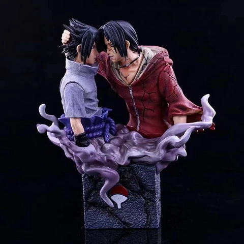 Itachi vs Sasuke Uchiha Model Statue Action Figure Figurine Naruto Akatsuki Cover