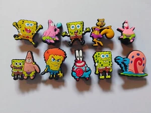 Lot of 10 SpongeBob SquarePants Shoe Charms Decorations for Crocs (B) New - Picture 1 of 1