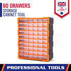 60-Drawer Tool Storage Bin Part Cabinet Box Chest Plastic Organiser With Divider