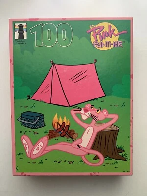 New Old Stock Vintage Pink Panther Puzzle "Camping Days" 100 Pieces -- Sealed - Image 1 of 3