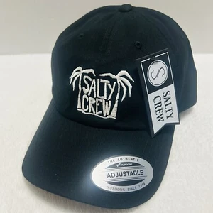 Salty Crew Women's Postcard Dad Adjustable Strap Hat Cap Black Outdoors Fishing - Picture 1 of 5
