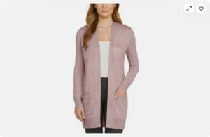 MATTY M Women's Duster Open Front Knit Boyfriend Cardigan(Heather Mauve,M)NWT - Picture 1 of 1
