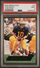 2000 Press Pass Tom Brady Torquers Rookie PSA 9 #37