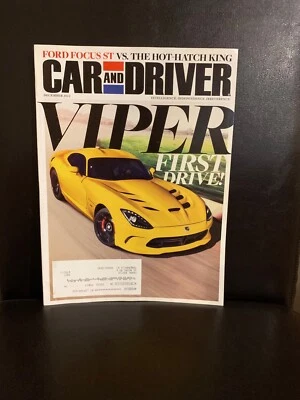 Car And Driver Magazine Viper First Drive December 2012 - Image 1 of 4