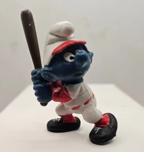 Schlümpfe 20129 Baseball Batter Schlumpf Figur mit braunem Schläger Figur Schleich Peyo - Bild 1 von 6