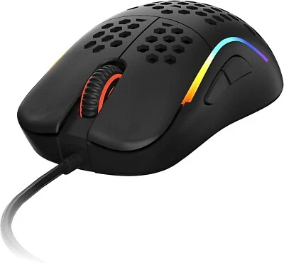 HK BLACK Gaming NAOS M Ultra Lightweight Honeycomb Shell Ambidextrous Wired RGB - Image 1 of 4