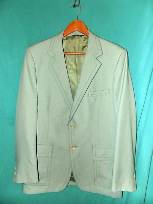 Excelente! ABRIGO DEPORTIVO DE VERANO PALM BEACH AÑOS 70 DE COLECCIÓN, VERDE CLARO, HECHO EN UNIÓN EN EE. UU., Talla 40 Foto 1 de 4