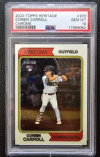 2023 Topps Heritage Baseball Corbin Carroll Chrome Rookie /999 PSA 10 LOW POP RC