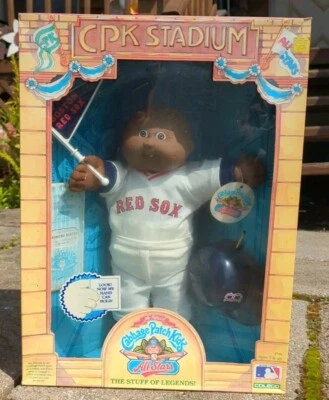 1986 Cabbage Patch Kids Boston Red Sox African American Doll 17” Sigmund Baxter  - Image 1 of 4
