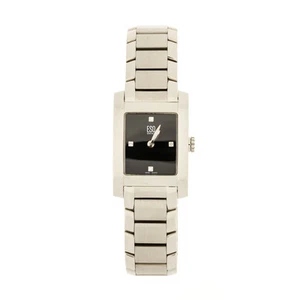 Ladies ESQ Watch Black Diamond Dial Stainless Steel Swiss - Picture 1 of 2