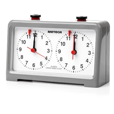 SCHACHUHR Schach Spiele Pro Exclusive Analog Timer Clock Schachtimer meteor