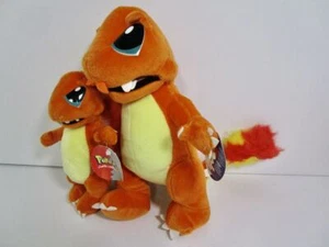 2 1999 NINTENDO POKEMON PLUSH CHARMANDERS 12" & 7" STUFFED TOYS W/ TAGS - Picture 1 of 5