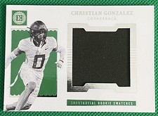 Christian Gonzalez 2023 Chronicles Encased Draft Picks Substantial Swatches RC