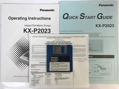 OPERATING INSTRUCTIONS PANASONIC KX-P2023 QUIET IMPACT DOT MATRIX PRINTER - Image 1 of 4
