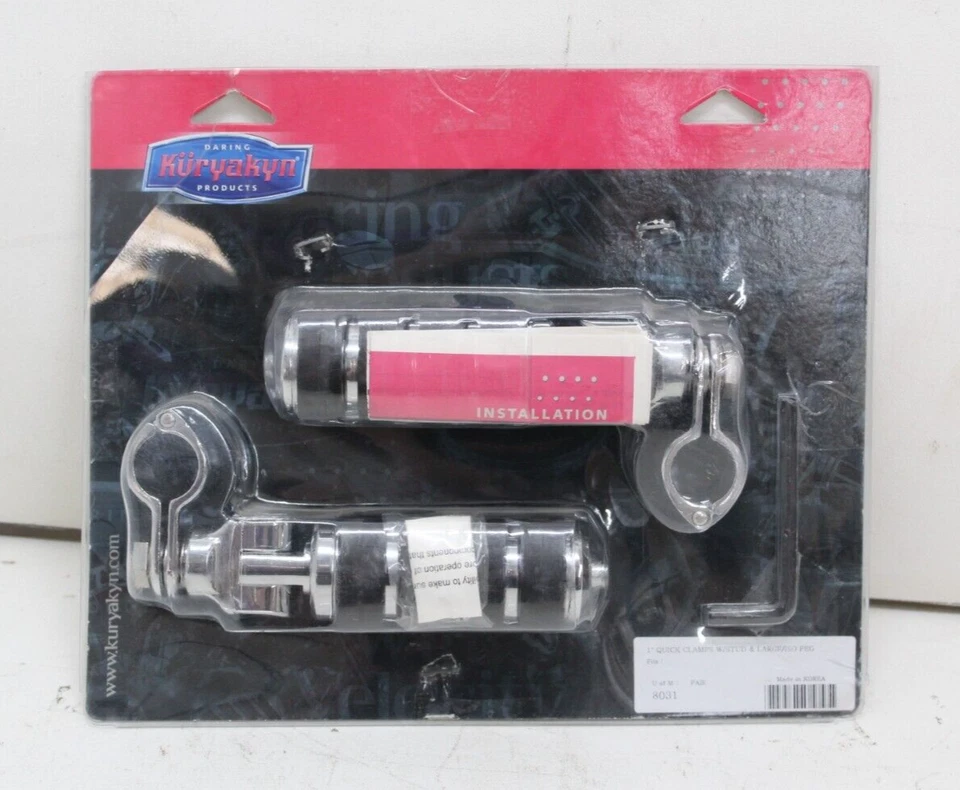 *New* Kuryakyn - 1" Quick Clamps w/Stud & Large ISO Peg - Part # 8031 - Image 1 of 4