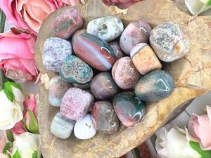 Ocean jasper tumble stone - tumbled ocean jasper - premium ocean jasper tumbled - Picture 1 of 10