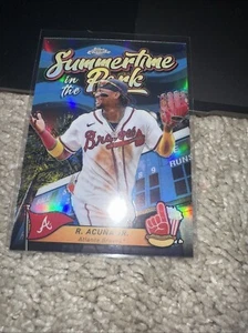 Ronald Acuna Jr. 2024 Topps Chrome Summertime in the Park Insert #SITP-5 Braves - Picture 1 of 2