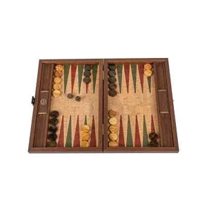Juego Backgammon Corcho Natural Manopoulos, Hecho en Grecia, 30 x 17 cm cerrado - Imagen 1 de 4