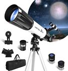 Hetekan Telescope for Adults Kids and Beginners, 80mm/600mm Focal Length, Hig...
