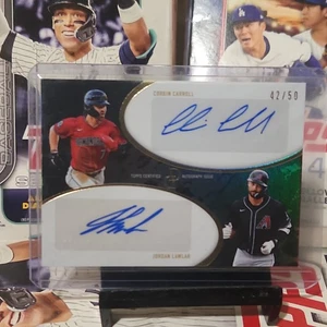 2025 Topps Dynamic Duals Corbin Carroll Jordan Lawlar Auto Black # 42/50 D'Backs - Picture 1 of 2