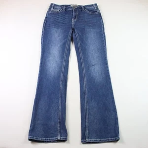 Rock & Roll Denim Jeans Womens 29x34 Blue Mid Rise Riding Washout Pants Western - Picture 1 of 14