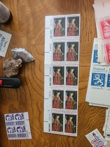 Block Of 10 'Angel Of CHRISTMAS 1968' - 6 Cent USPS Unused Stamps - Picture 1 of 6
