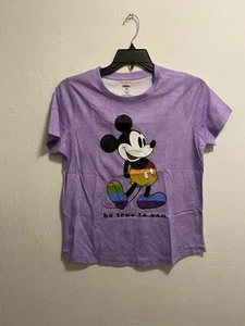 Disney LGBTQ+ Pride Mickey Mouse Short Sleeve Graphic Tee Size Medium NEW - Picture 1 of 2