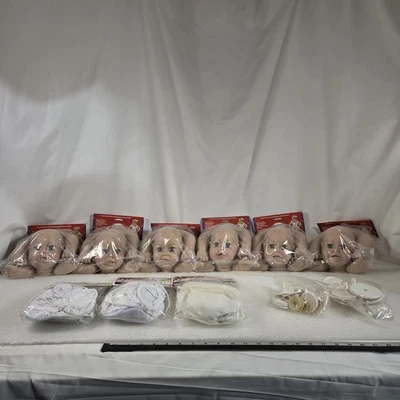 Syndee's 21" Doll Head Arms Legs Set Kit 31911 Blue Eyes LOT OF 6 + Extras 90's - Image 1 of 4