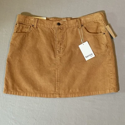 Minifalda Kensie Jeans Pana Camel Profundo Talla 14 Nueva con Etiquetas '60's '70's Retro Foto 1 de 4
