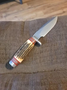Blackjack Knives Model 125, Excellent Condition, Stag, Custom Sheath - Picture 1 of 13