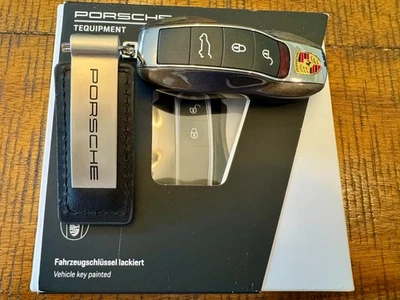 OEM PORSCHE 911 718 KEY KEYLESS REMOTE ENTRY FOB w/ Umber Metallic Side Blades - Image 1 of 4