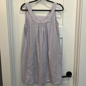 Eileen Fisher Women’s Lavender Square Neck Sleeveless Dress Pockets Size PM - Picture 1 of 9
