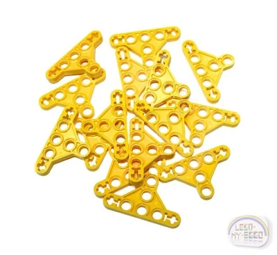 LEGO Technic - 15 x Triangle Liftarm, 3x5L - Thin - Yellow - New - (99773, EV3) - Image 1 of 4