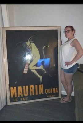 Póster Maurin Quina Le Puy Francia Demonio, PINTURA AL ÓLEO ORIGINAL Foto 1 de 3