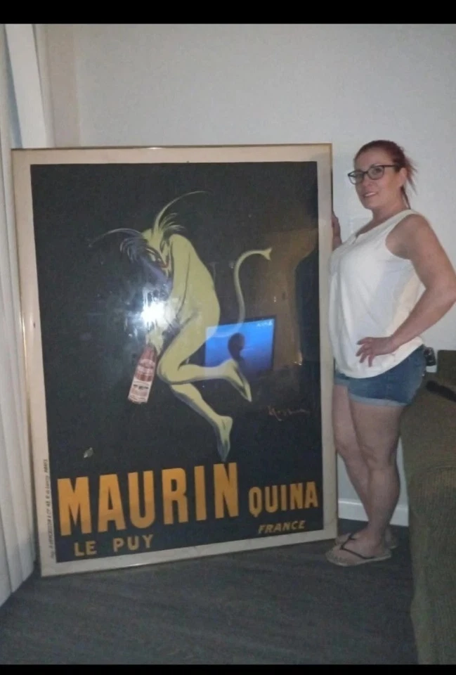 Póster Maurin Quina Le Puy Francia Demonio, PINTURA AL ÓLEO ORIGINAL Foto 1 de 3