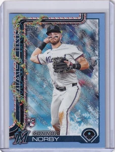 Connor Norby 2025 Topps Holiday Light Blue Glitter Rc #h72 - Picture 1 of 2
