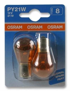 OSRAM - Mentol Lampu Kereta 12V 21W PY21W BAU15s Amber (Pek Berkembar) - Picture 1 of 1