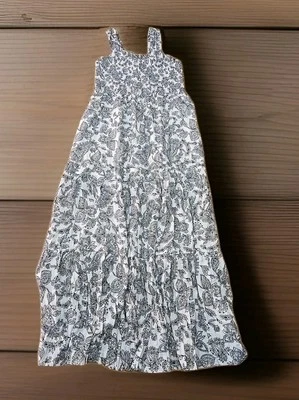 Maxi Vestido Express Nuevo con Etiquetas Mujer Talla Mediana Estampado Paisley Rayas Metálicas L1 Foto 1 de 4