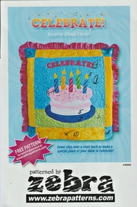 Celebrate Festive Chair Cover- QUILT PATTERN -Birthday, Special Occasion - Picture 1 of 3